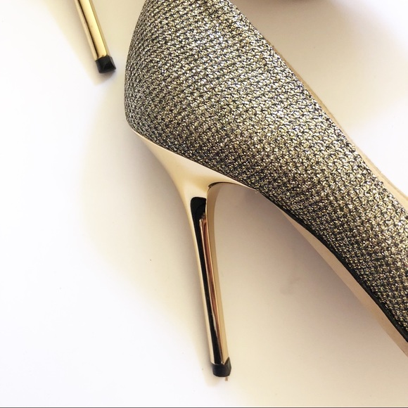 Jimmy Choo - Able Lame Glitter light bronze pumps - Picture 6 of 8